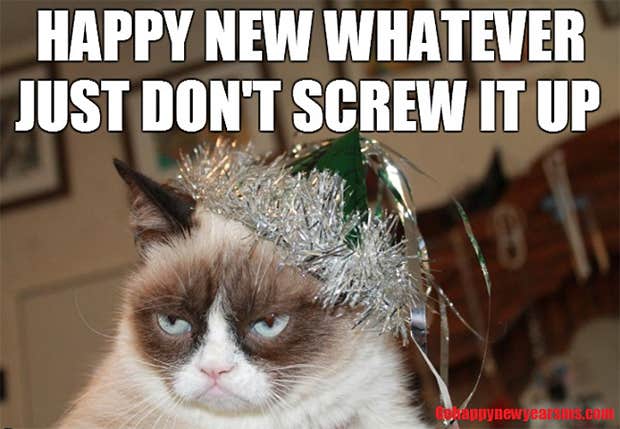grumpy cat funny new year meme new years memes