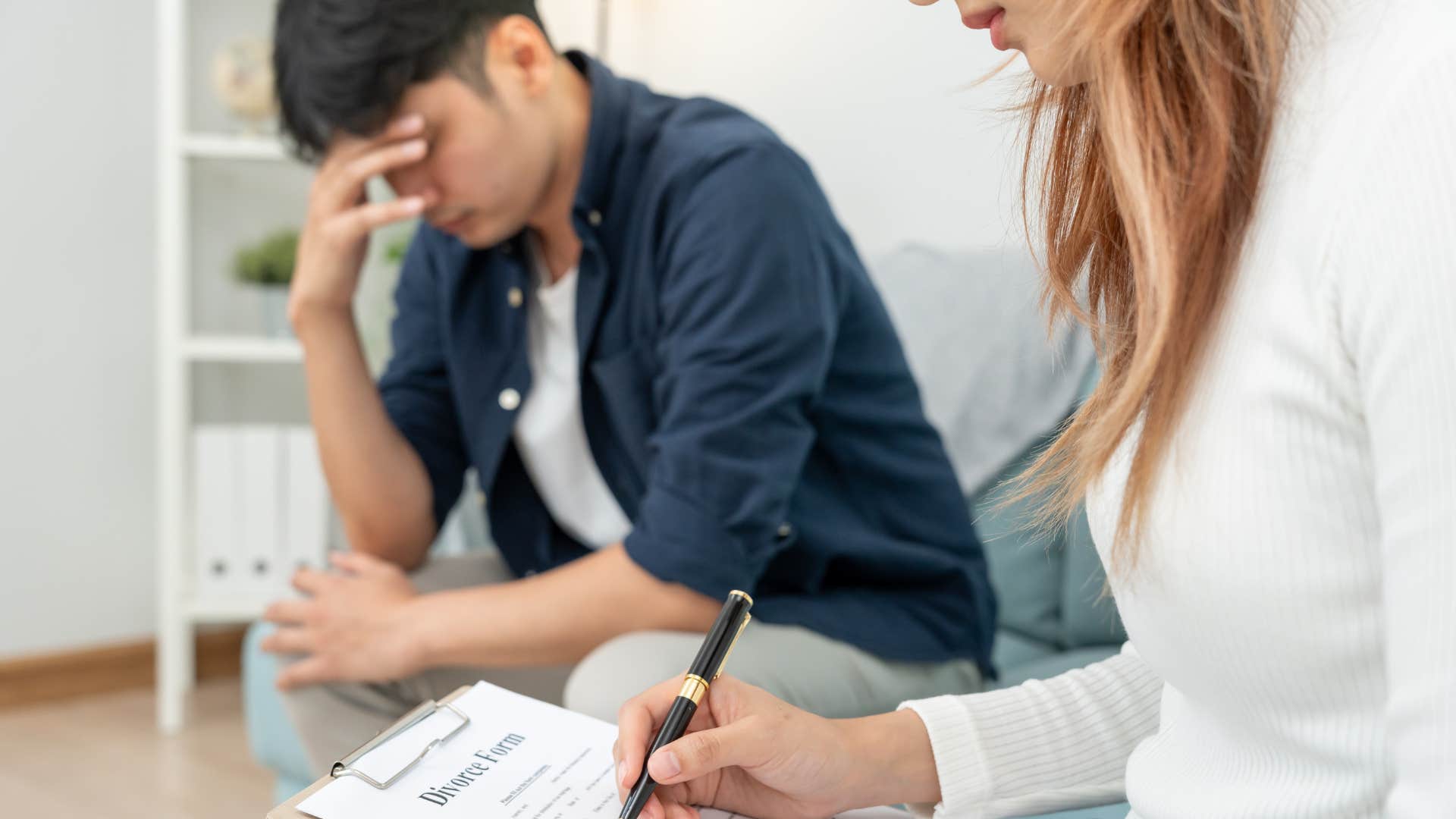 woman who has to co-parent with man who hates her