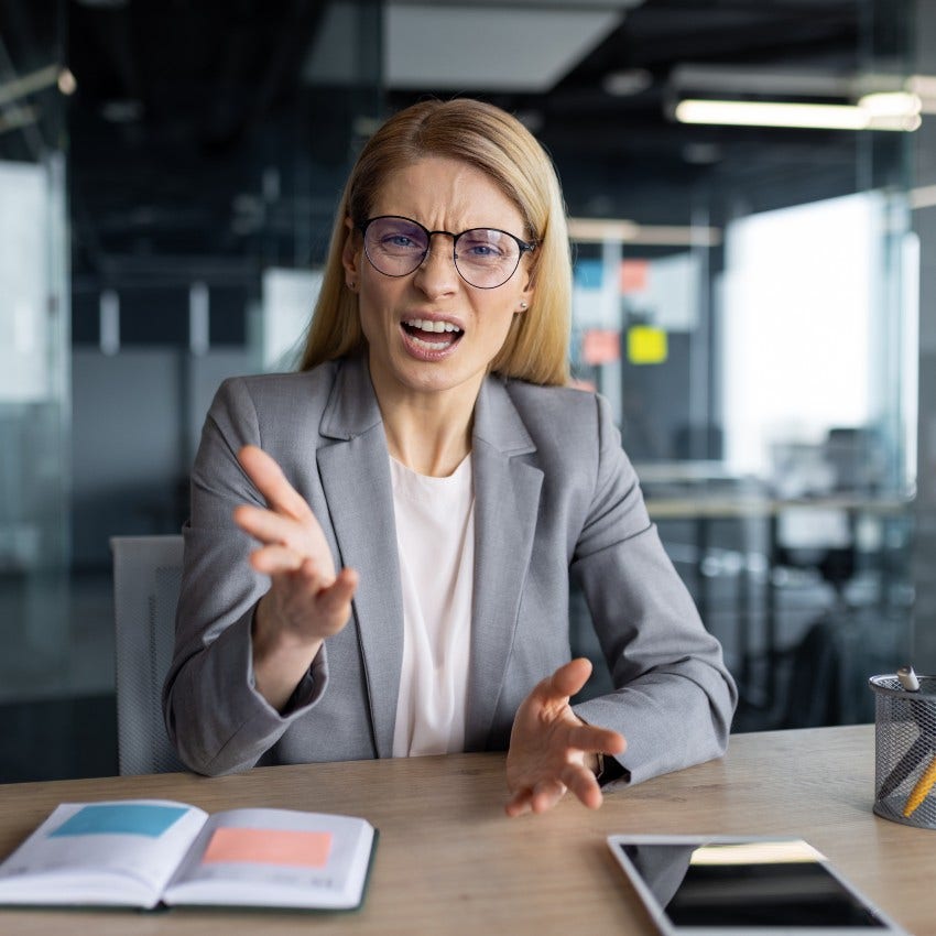 woman who is overreacting that hurts her chance at a promotion