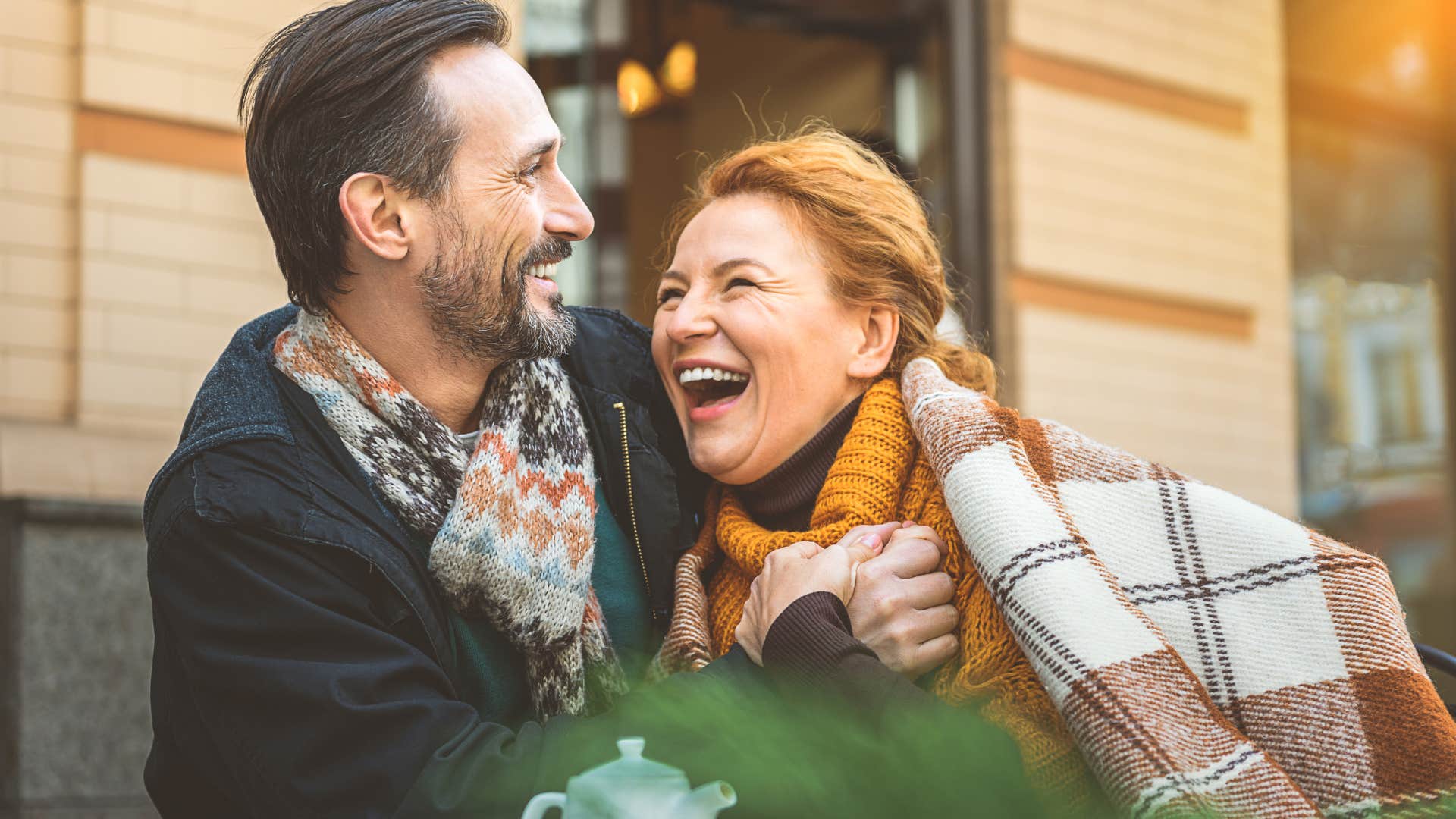 couple with healthy communication rituals laughing
