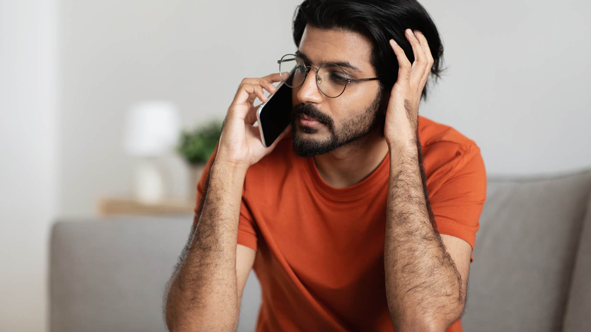 man talking on the phone