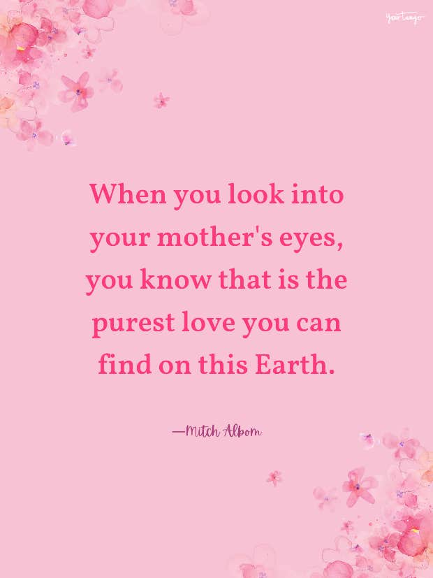 mother's day quote from son mitch albom mother's day quote