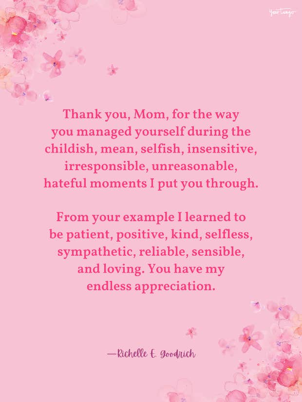 mother's day quote from son richelle e goodrich mother's day quote
