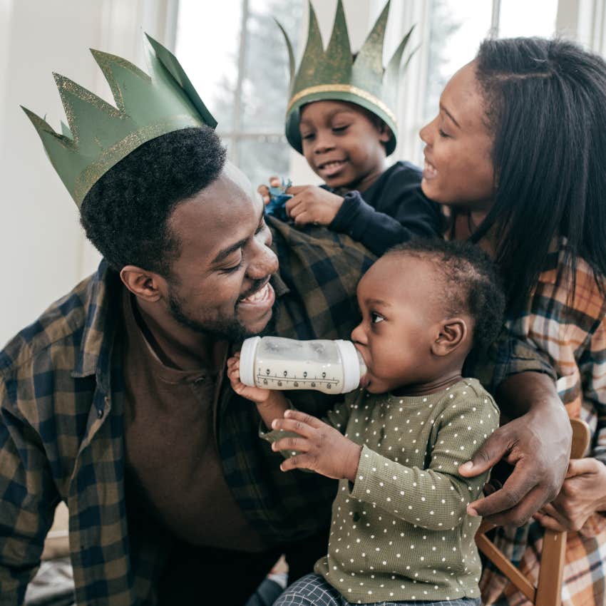 parents playing with their kids