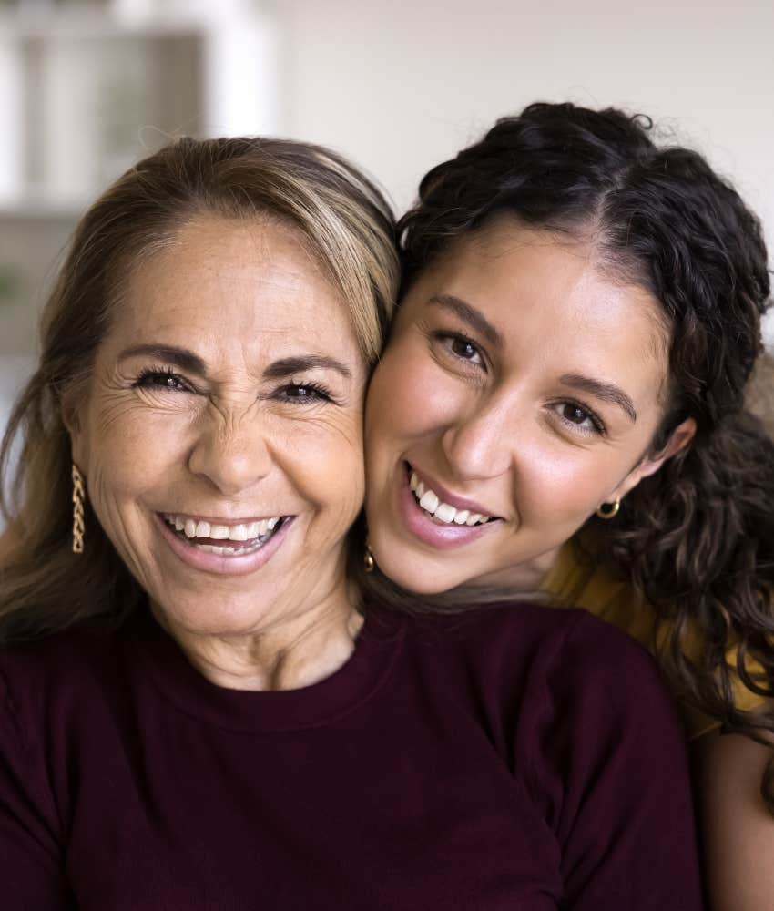 Two people express gratitude