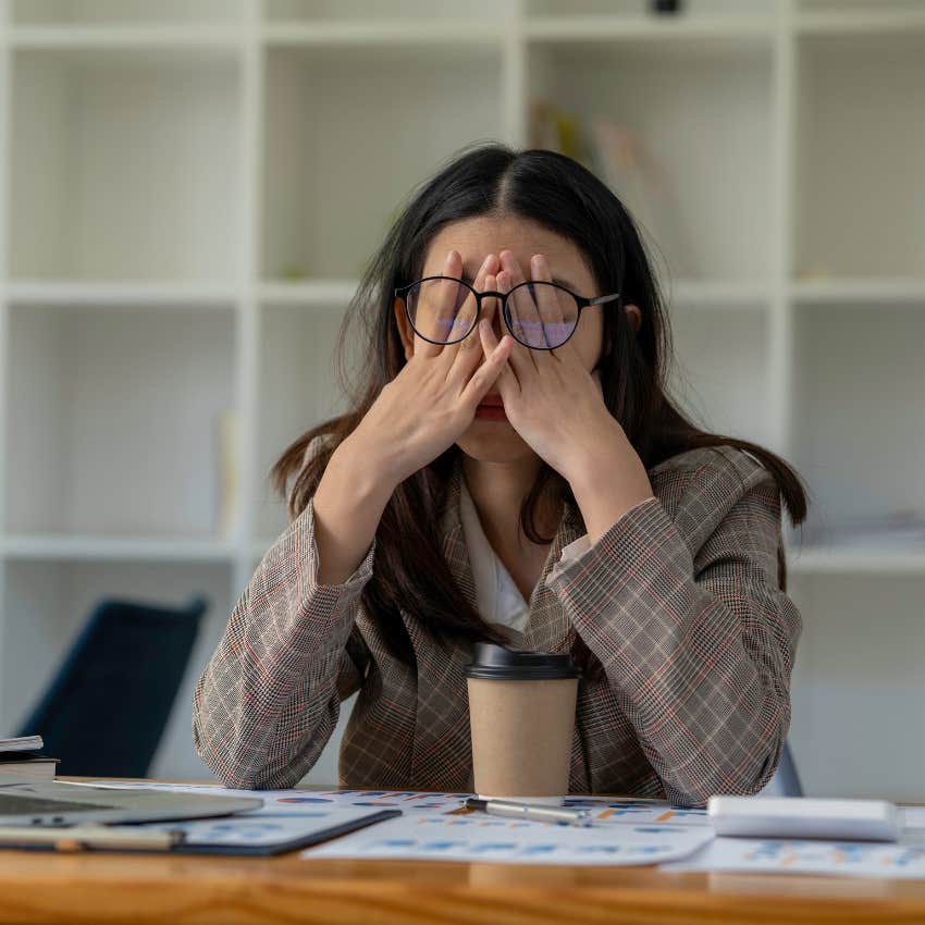 woman with chronic low energy overthinking things