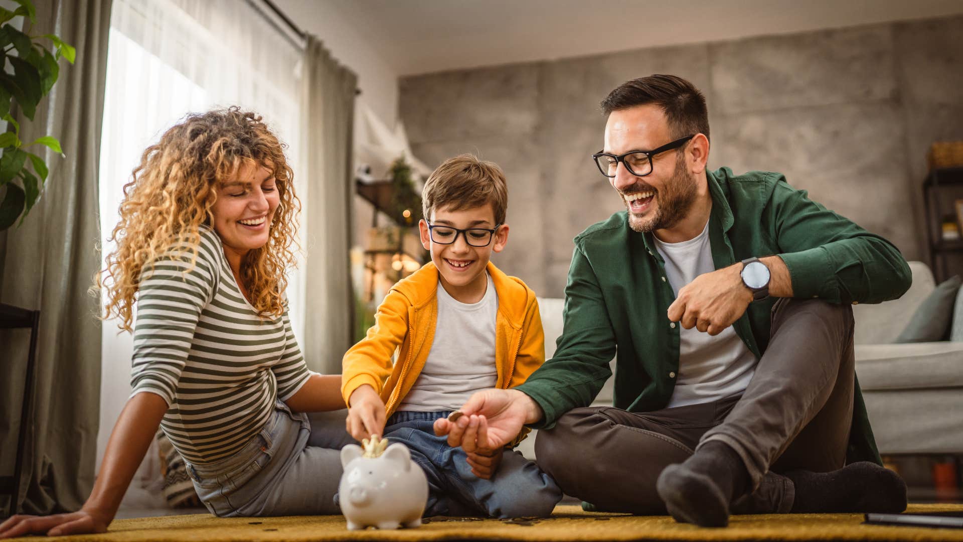 family that is saving money for a rainy day