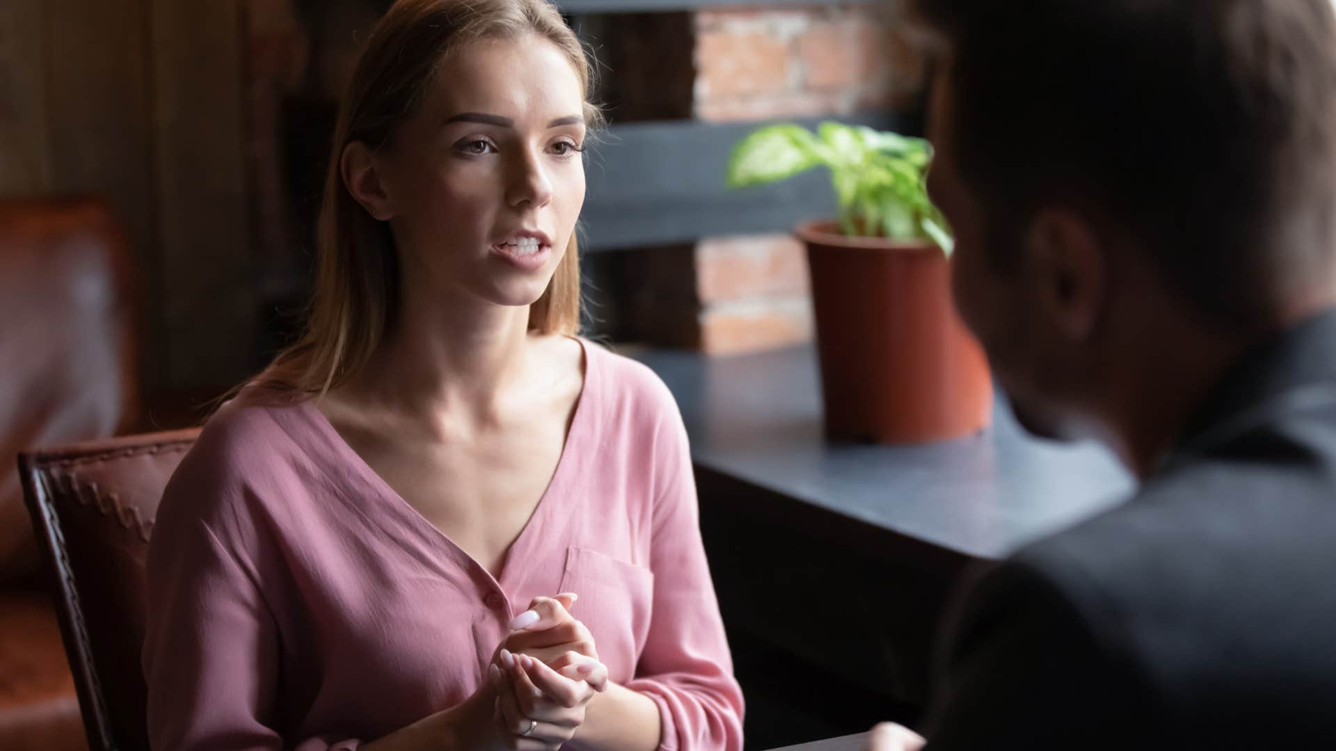 woman saying it's just common sense in conversation