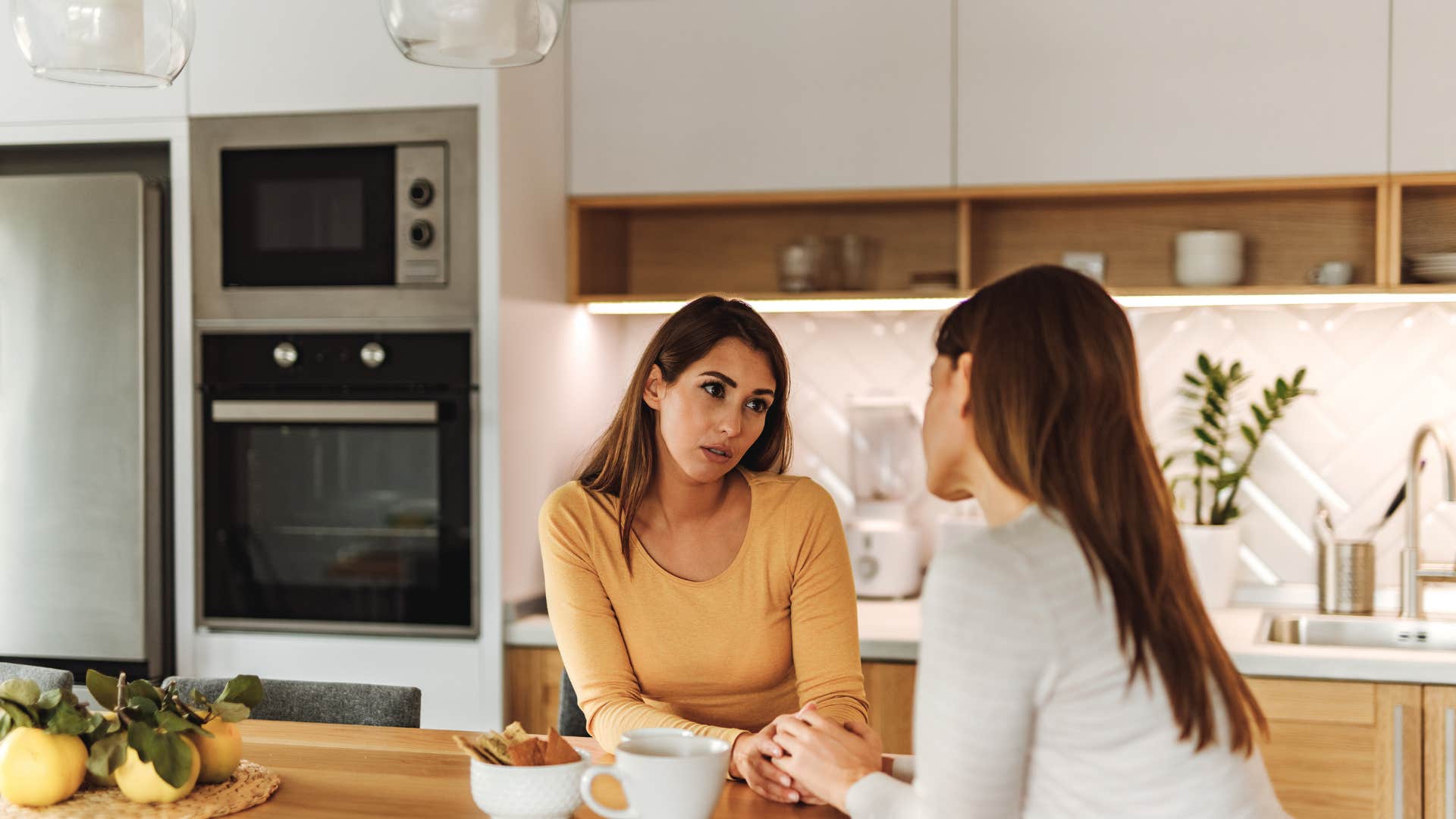 woman starting conversation with no offense but