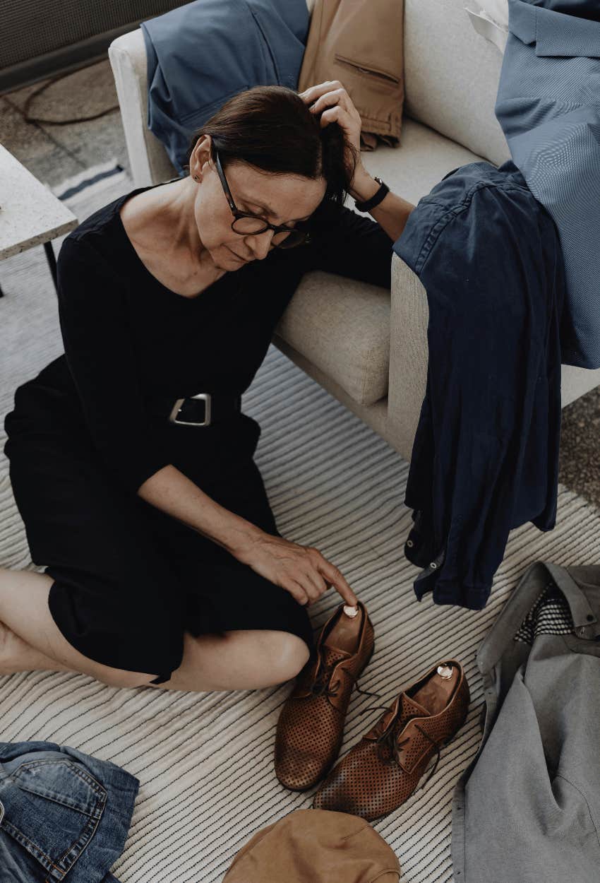 unhappy woman manipulated to crave problematic man's approval