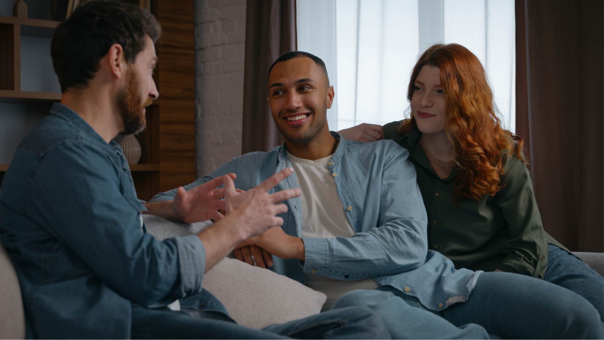 quiet ways man shows woman he's not going anywhere by introducing her to his friends