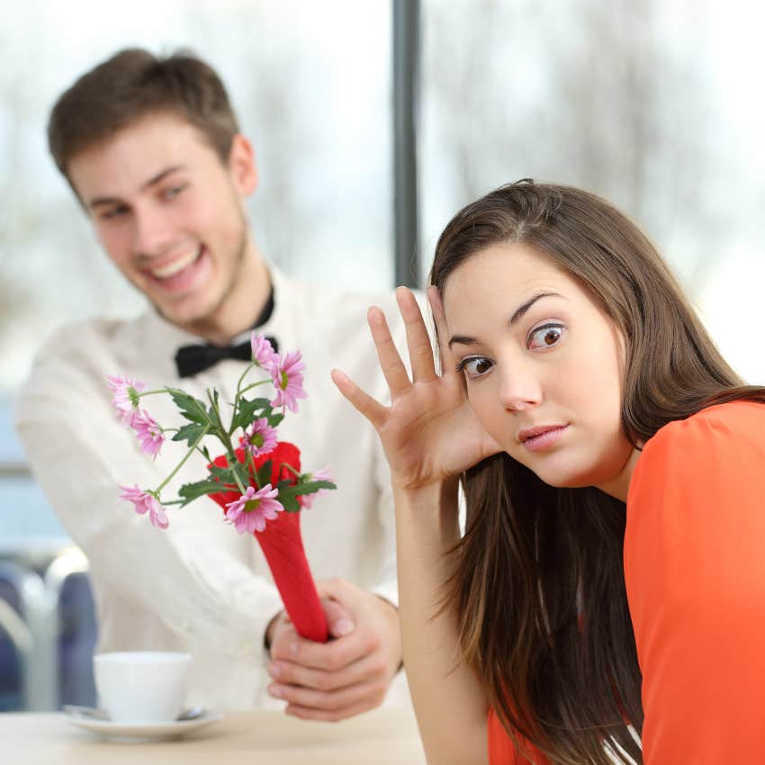 man who is a dark influence just showing up in front of woman