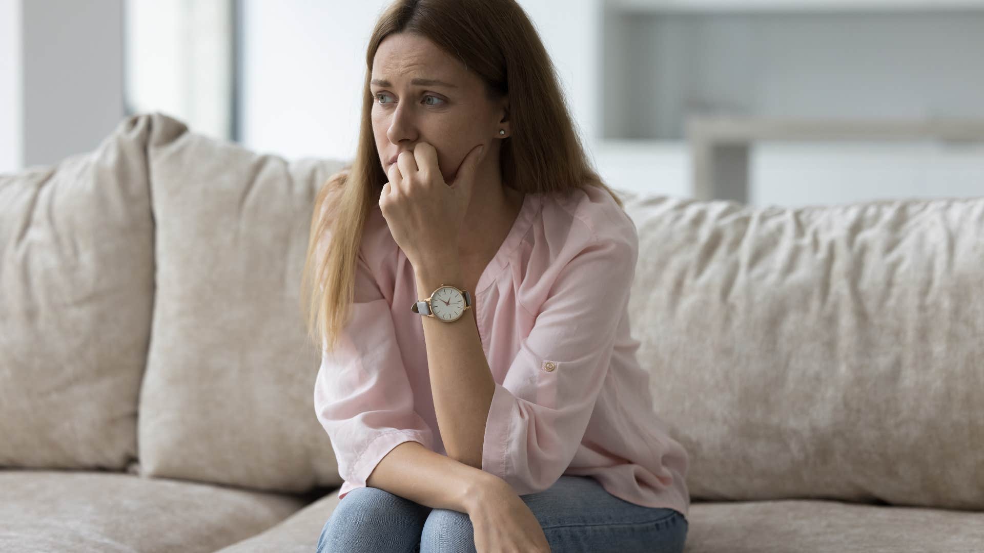 woman whose heart starts racing so she notices feelings without fighting them
